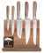 BAUMFELD 6 Teiliges Messerblock Set - Premium Edelstahl - Küchenmesser inkl. magnetischem Messerblock aus edlem Akazienholz Profi Kuechenmesser Set (Edelstahl)