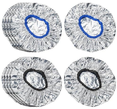 Lot de 10 bonnets de douche réutilisables en aluminium résistant à la chaleur - 30 cm