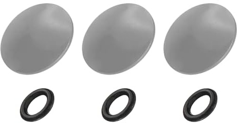PATIKIL Kamera slutarknapp, 3-pack 10 mm konvex ytslutarknapp ren koppar kameraknapp för Nikon för Fujifilm för Leica DSLR/SLR, grå