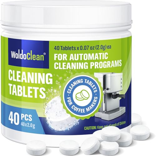 WoldoClean Reinigungstabletten Kaffeevollautomaten - Kaffeefettlöser 40x2g
