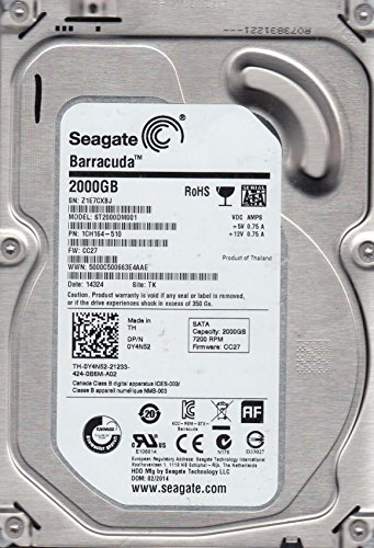 Seagate 3.5 inch 2TB OEM Barracuda Internal Desktop Hard Drive - FFP Packaging