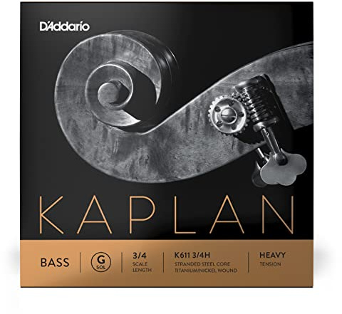 D'Addario Kaplan Bass-Saite - Einzelsaite G - K611 3/4H - Für Kontrabass, Kontrabass - 3/4 Skala, Hohe Spannung
