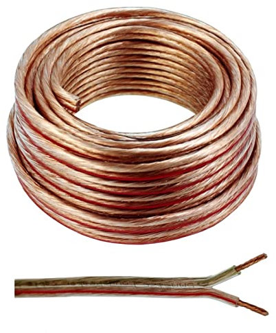 Cavo per altoparlante, 2 x 4,00 mm2, 10 m, trasparente, CCA