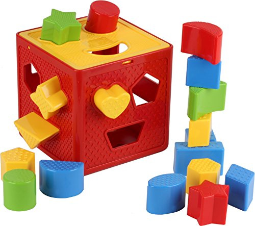 Play22 Baby Shape Sorter Toy - 18 Colorful Blocks, Learning Activity Cube