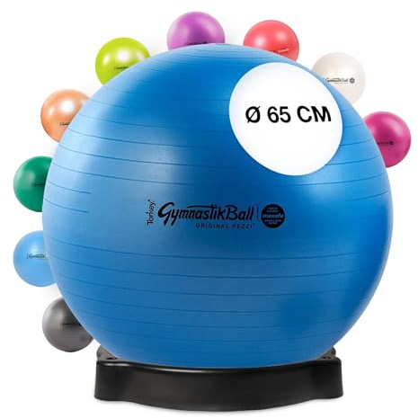 PEZZI Original Pezziball MAXAFE 65 cm m. Ballschale blau Sitzball