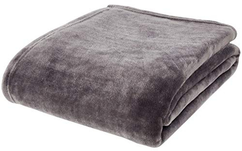 Catherine Lansfield Raschel Velvet Touch Couvre-lit Extra Large Anthracite 200 x 240 cm