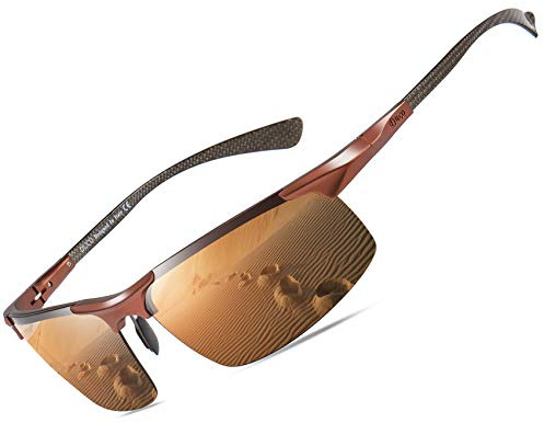 DUCO Mens Sunglasses Polarized Sports Fishing Running Driving Carbon Fiber Sunglasses for Men UV400 Protection DC8277