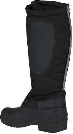 HORZE Children's thermal riding boots polar winter riding boots lined thermal riding shoes girls, black, 1 UK