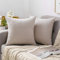 MIULEE Kissenbezüge Leinenoptik Kissenhülle Sofakissen Dekokissen Zierkissen Bequem Bezug Couchkissen ohne Füllung für Sofa Wohnzimmer mit Verstecktem Reißverschluss 2er Set 45x45 cm Grau Weiß