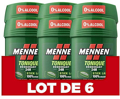 MENNEN - Déodorant Stick Large Pour Homme - Anti-Transpirant Efficacité 24h - Tonique - 50 ml - Pack de 6