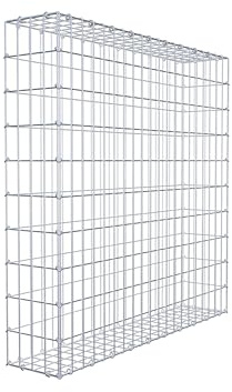 GABIONA – Gabion LxHxD: 100 x 100 x 20 cm – gabionmur för stenar från 45 mm korn – maskstorlek 5 x 10 cm – väderbeständig