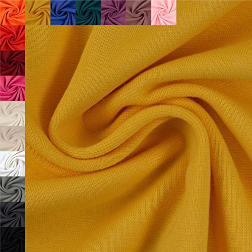 Swafing Vanessa Baumwolljersey unifarben Coupon (gelb, 0,5m) (312)