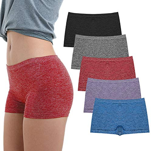 Ruxia Sömlösa pojkshorts trosor nylon spandex underkläder stretch boxershorts paket med 5