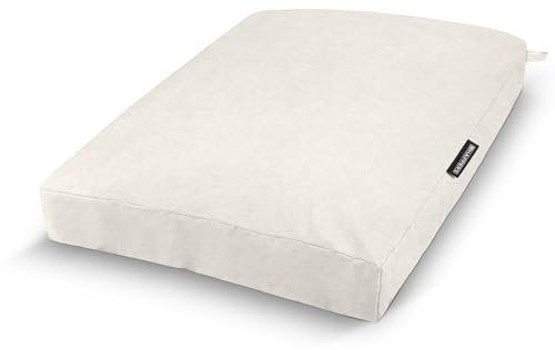 Happers Coussin de Sol Naylim Mate Imperméable Multiusages pour l'Extérieur, Banc et Palettes - Confort et Polyvalence dans Un Seul Coussin Écru 60 x 80 cm