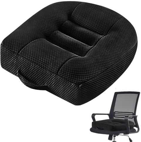 Aicharynic Coussin de siège de voiture - 40 x 40 cm - Ergonomique - Orthopédique - Pour chaise de bureau, voiture, fauteuil roulant ou rehausseur pour adulte - Extra large