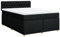 vidaXL Boxspringbett, Doppelbett mit LED Matratze Matratzenauflage, Bettgestell mit Lattenrost Kopfteil, Polsterbett Bett für Schlafzimmer, Schwarz 140x200cm Stoff