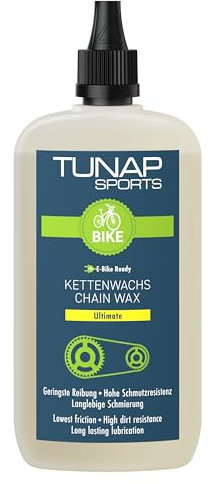 TUNAP SPORTS Kettenwachs Ultimate Tropfflasche - 100 ml | Fett-Wachs-Matrix mit Keramikpartikeln für Fahrradketten | E-Bike Ready | Made in Germany