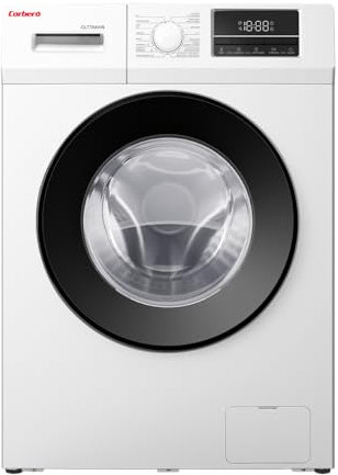 Corberó - Lavadora Carga Frontal | CLT704VIN | 7 Kg | 1400 Rpm | Motor Inverter | 16 Programas | Inicio Diferido | Lavado Rápido | Puerta XXL | Blanco