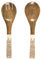 HOME DECO FACTORY, KA0574, Dune Terracotta Mango Wood Salad Server, Elegant and Natural Design, Practical Serving Accessory, Ideal for All Meals, Size: 30 cm, Brown, White, Orange