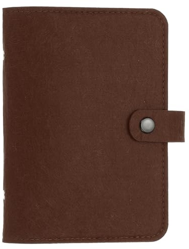 PATIKIL A6 Carpeta De Fieltro, Cubierta Suave De 6 Anillos Recargable Para Cuaderno Con Bolsillo Para Papel De Relleno Accesorios De Diario Y Presupuesto, Marrón