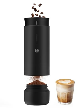 TIMEMORE Macinacaffè Elettrico Whirly 01S, Conico 30 Livelli, Corpo in Metallo, Arresto Automatico & Anti‑Blocco, Portatile per Espresso/Pour‑Over/French Press/Moka