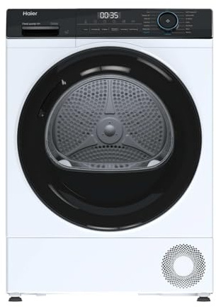 Haier I-Pro Serie 3 Asciugatrice 10 Kg con Motore Inverter e Pompa di Calore, Libera Installazione, Classe D, 15 + Oltre 40 programmi via App, i-Refresh, AxLxP(cm) 85x59,5x60 Bianco - HD110-A3959E-IT
