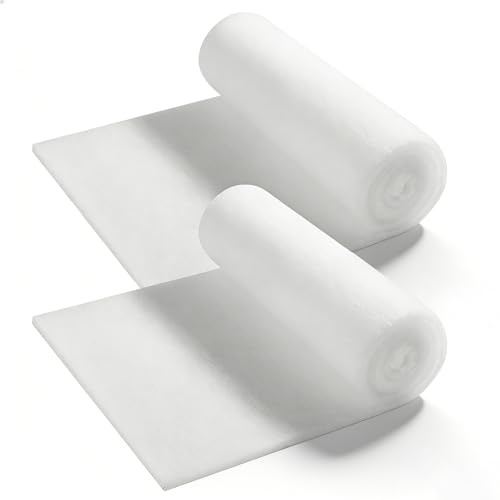 ZYETGH Spugna filtrante per acquario, 2 pezzi di ovatta filtrante per acquario, 40 x 120 cm, tappetino filtro dell'aria, ritagliabile, in tessuto non tessuto filtrante per acquari