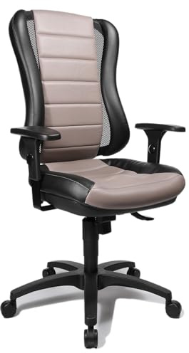 Topstar HE30PS103 Bürostuhl Head Point RS inklusive Armlehnen, zweifarbige Polsterung grau / schwarz