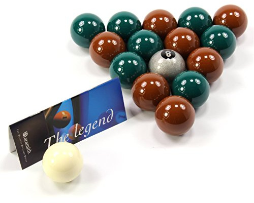 Aramith EXCLUSIVE Premier SILVER 8 BALL Edition GREEN & BROWN Pool Balls