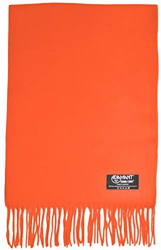 ADAMANT Schal Herren/Damen=Unisex 100% Climaxsoft (weich wie Kaschmir) STANDARD-MAß 30x180cm - MADE IN GERMANY (Orange)