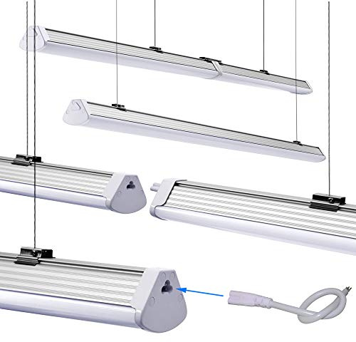 max K O M F O R T LED Linear Hallenleuchte IP42 Feuchtraum Tube Röhre Leuchte 40W Industrielampe Pendelleuchte Lichtleiste 120 cm