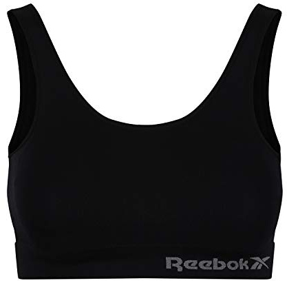 Reebok Women's Kira Sports Bra Crop Top | Black Bralettes for Women | Low Impact, Breathable and Comfortable with Removable Bra Pads for Extra Comfort | Non-Wired Women's Sports Bras | in 4 Sizes
