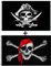 GAKA FAVOR 150x90 cm Piraten Flagge - Jolly Roger Schädel Brust gekreuzte Knochen Polyester für Piratenparty Halloween Outdoor Decor(2 Stück