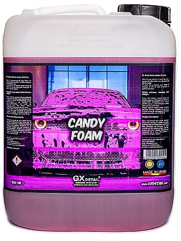 GxDetail Pink Foam 5 Litros – Espuma de Lavado Rosa para Coche – Limpieza Profunda y Brillo Espectacular – Espuma Densa y pH Neutro – Seguro para Pintura - Efecto Nieve.