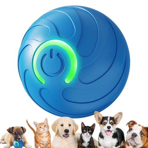 Palla mobile automatica per cani, pallina rotante intelligente attivata dal tocco del cucciolo, giocattolo automatico per cani di taglia piccola, media e grande