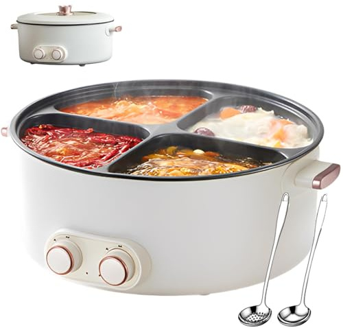 Pentola Elettrica Multifunzione A Quattro Scomparti, Pentola Elettrica Multifunzione Per Uso Domestico Da 6 Litri, Pentola Elettrica Integrata, Pentola Shabu Shabu Cinese A 4 Sapori Per Feste In Casa