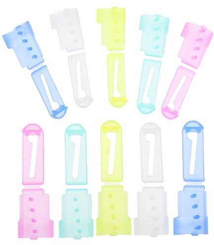 Artibetter 10pezzi Anelli per Uncinetto in Plastica Resistenti Strumenti per Lavorare Maglia Le Dita Supporti per Guida Filato Decorativi per Uncinetto e Lavorare Maglia