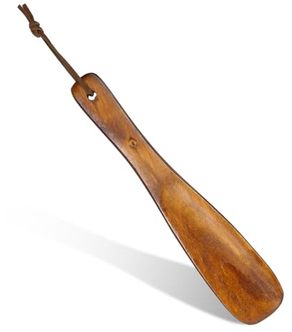 Qianyu Calzador de madera pequeño, calzador de madera, calzador largo, calzador de zapatos, práctico calzador para personas mayores, mujeres y hombres, botas y zapatos
