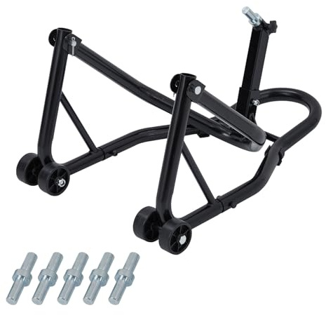 Garvee Motorcycle Stand, 385kg Capacity Motorcycle Paddock Stand with Rear Swingarm Spool Stand for Most Motorcycles Bikes ATVs for Workshop, Garage, Repair Shop