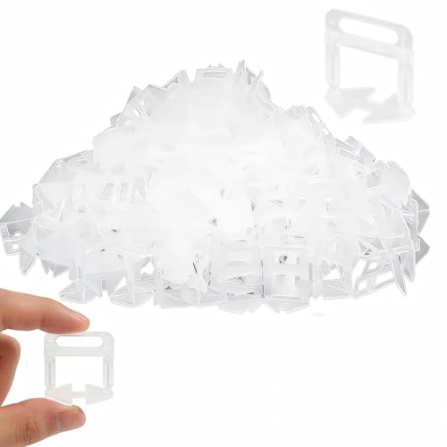 CZAYEFNH Sistema di livellamento Piastrelle, 600 Pezzi, Kit di livellamento per Piastrelle con spessori da 2,0 mm, Ideale per Pavimenti e pareti, Facile da Usare,con Base Riutilizzabile