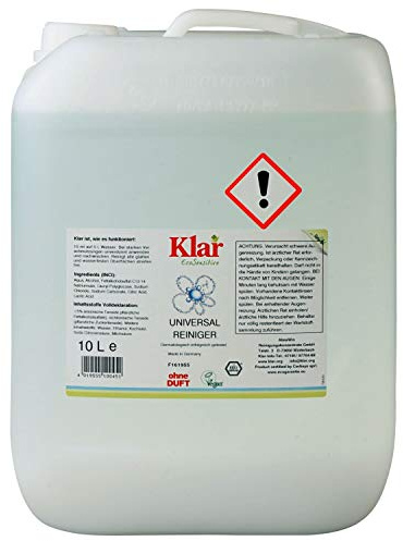 Klar eco Sensitive Universal Reiniger 10l, ohne Duft, Konzentrat, Hygienische Sauberkeit, vegan