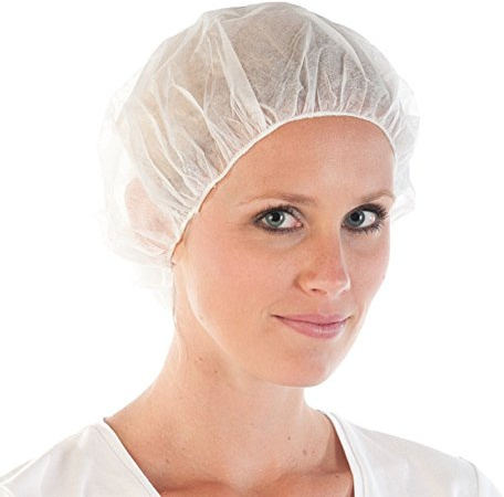 Einweg-Haube / Baretthaube weiß BETTINA aus PP-Vlies fest- 100 Stück