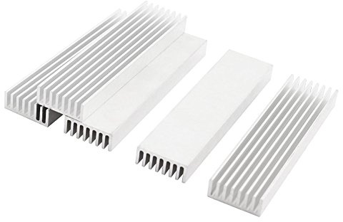 Nxtop 5 PCS Aluminium Heatsink Heat Sink Module Cooler Fin 100x25x10mm Silver Tone