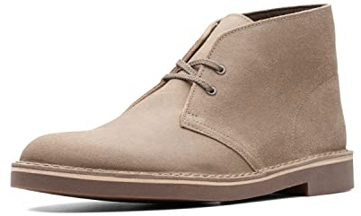 Clarks Men's Bushacre 2 Chukka Boot, Taupe Distressed Suede, 11 M US