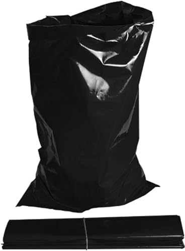 HOT BARGAINS Black Rubble Sacks 32L, Pack of 100, Heavy Duty Builders Waste Bags