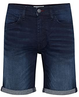 Blend 20713326 Short en Jean pour Homme 5 Poches avec Coupe Slim Twister Fit Slim/Regular Fit, Denim Dark Blue (200292), L