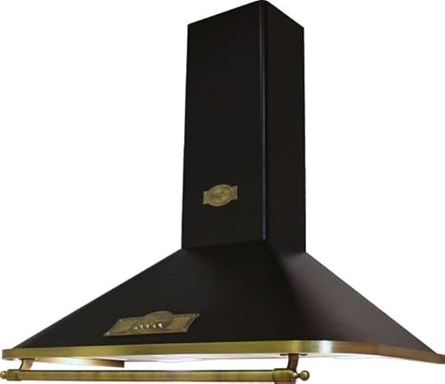 Kaiser A 9315 | Empire 90cm Chimney Cooker Hood | Wall Mounted External Fume Extraction or Internal Filtering (Black)