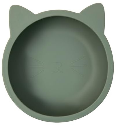 coolable Saugnapf-Schüssel für Babys aus 100% Silikon ohne BPA, haftet an Tisch und Hochstuhl, mikrowellengeeignet (SALBEI)