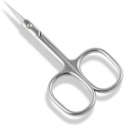 Nagelhautschere Extra Fein 1mm Longivia® aus Edelstahl Hautschere für maniküre oder pedicure Nagelhaut Schere Scharf Cuticle Nail Scissors Silhouettenschere Haut und Nagel Fingernagelschere