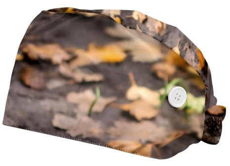 YTYVAGT 2-Pc,Bouffant Nurse Hats,Scrub Cap Verstellbare Scrub Hats mit Schweißband,Tierisches Huhn Geflügel Muster